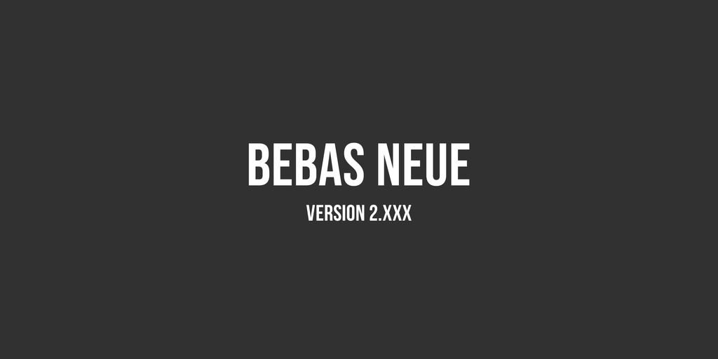 Bebas Neue Font Download Mac
